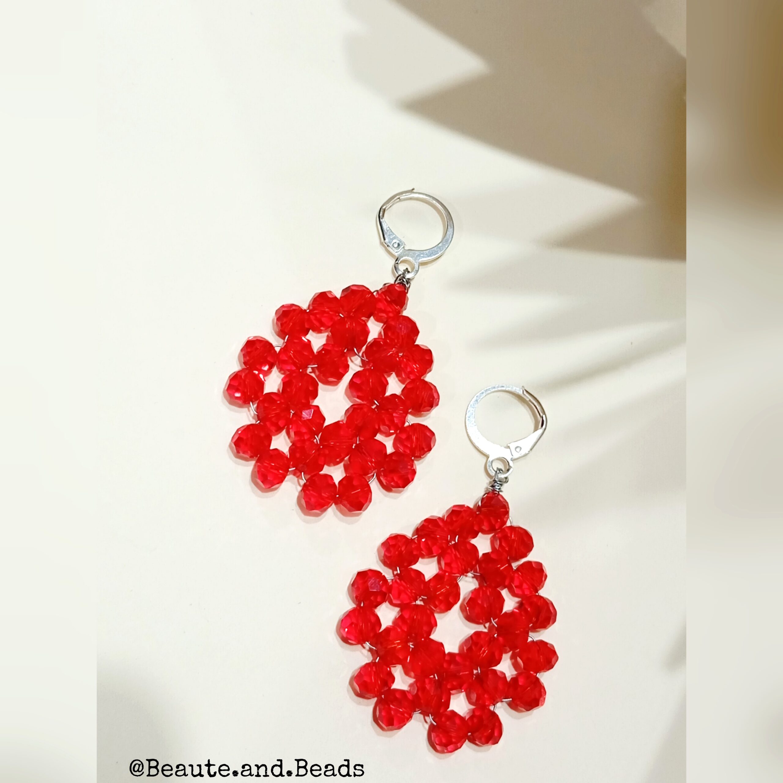 crystal handmade beaded earrings