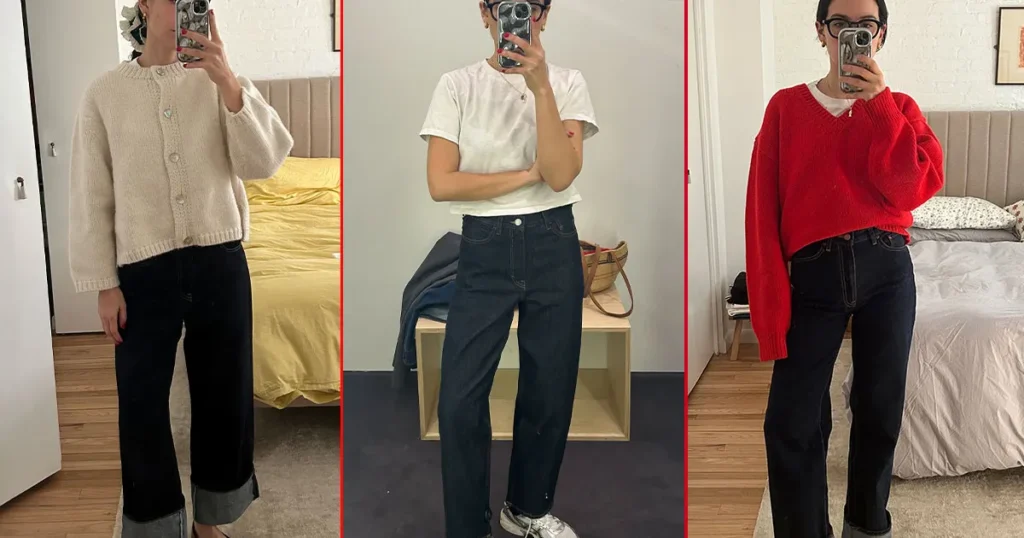 dark wash jeans for women capsule wardrobe