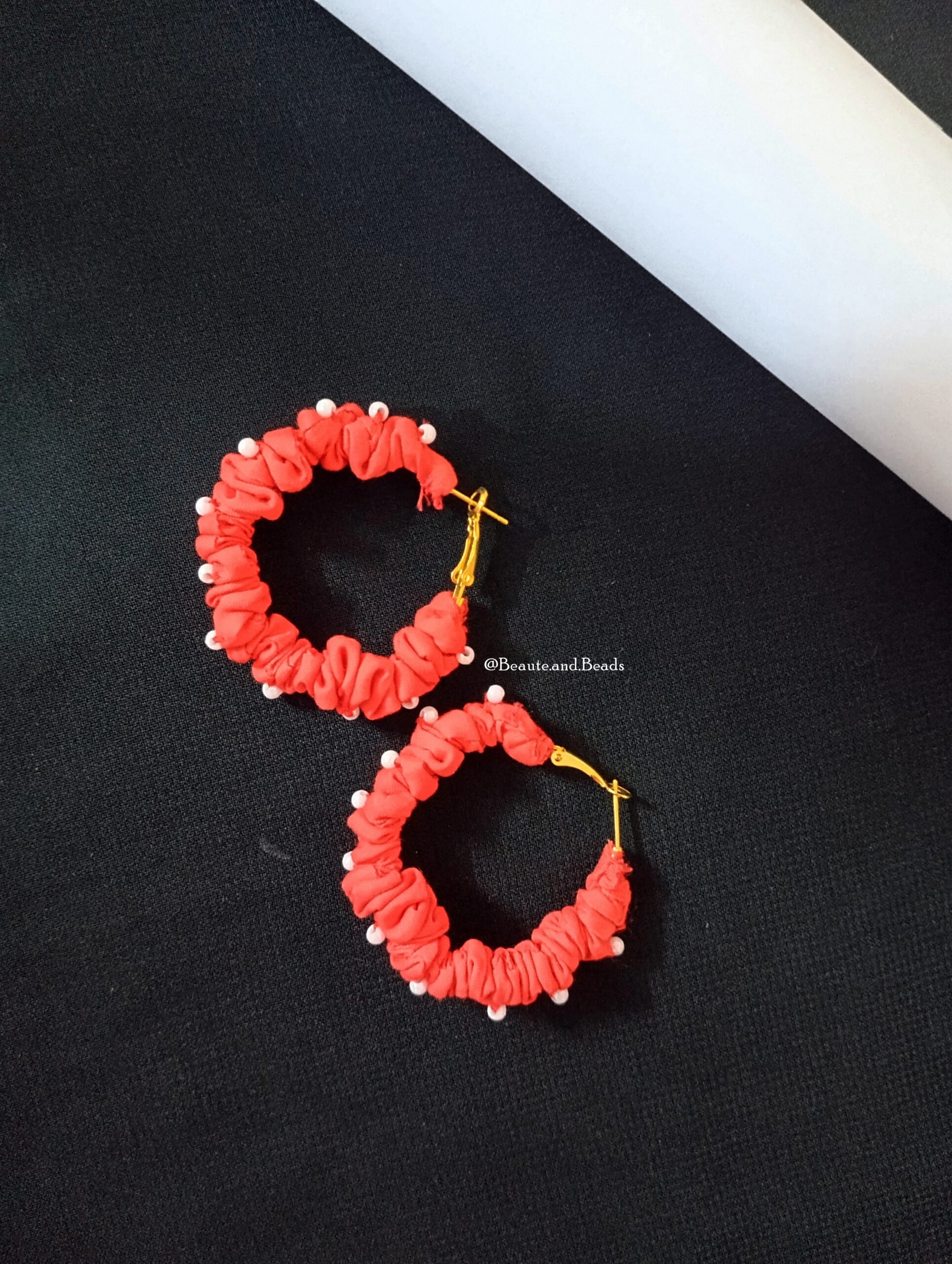 ruffled hoop earrings