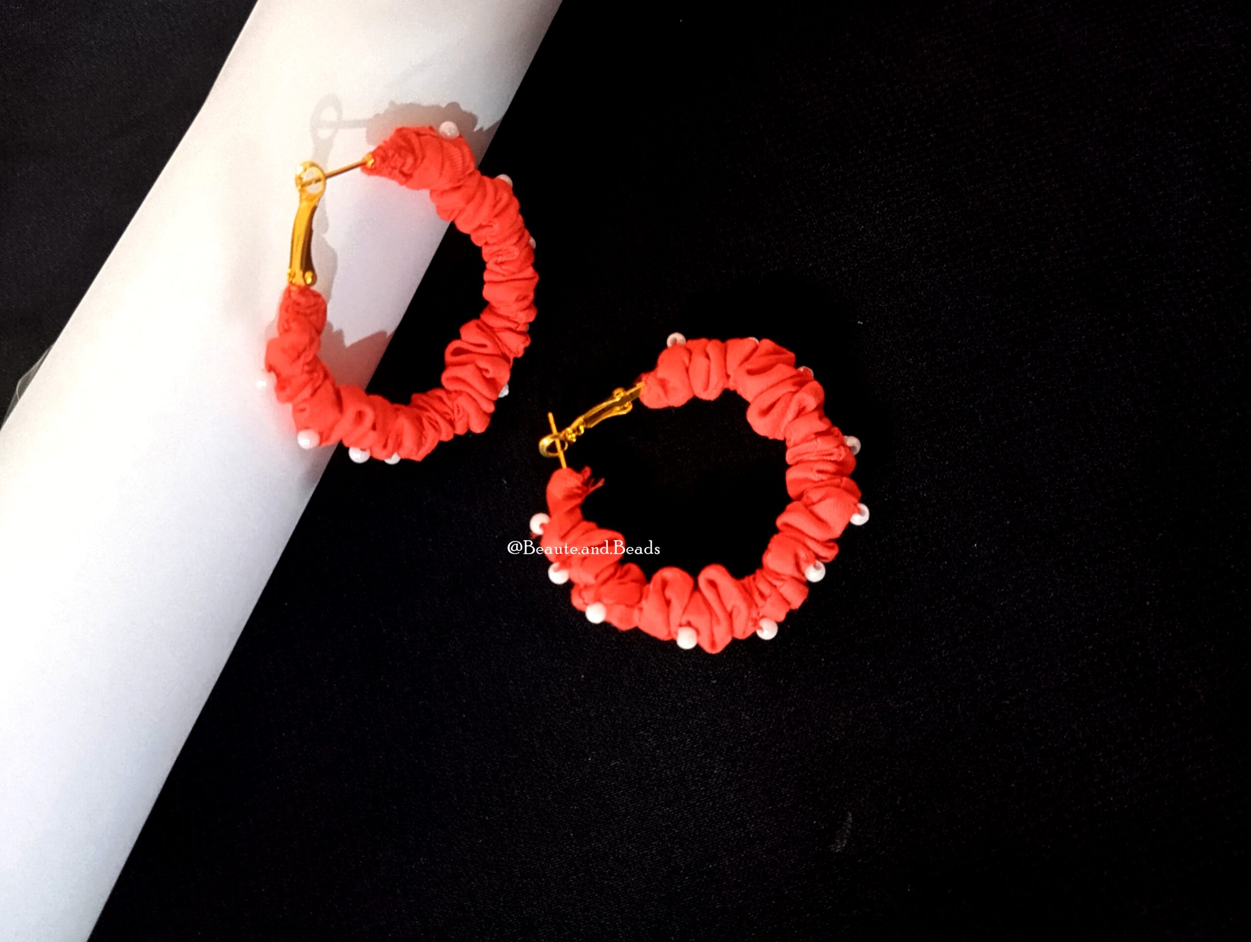 ruffled hoop earrings