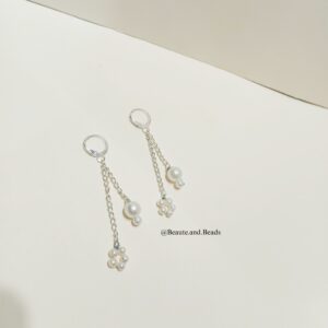 pearl chain earrings